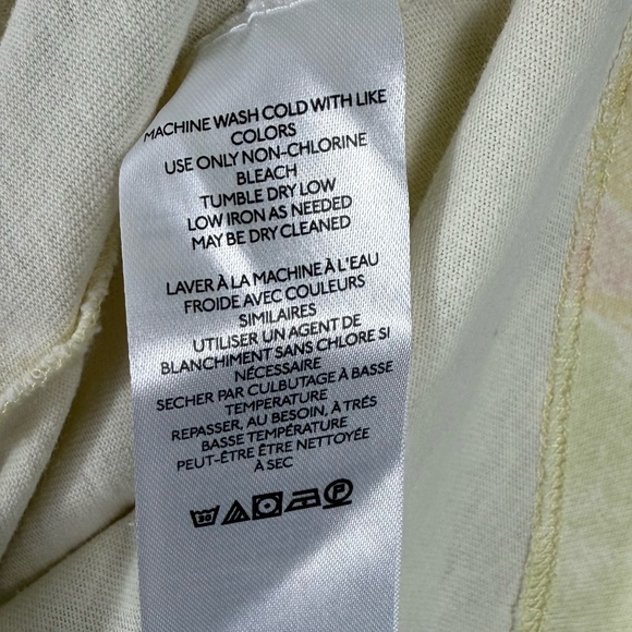 Pilco Anthropologie Light Yellow Floral Tank Puff Sleeve Detail Size XS - Picture 11 of 12